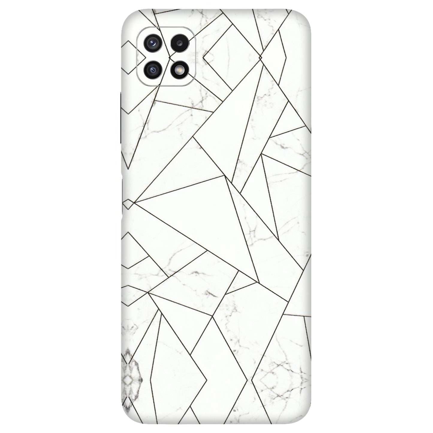Samsung A/S Series Phone Skins (All Models) - Luxury White Marble Effect - 3D Embossed Finish (L-168) Samsung Galaxy A22 (5G)