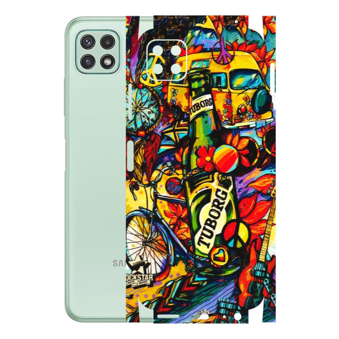 Samsung A/S Series Phone Skins (All Models) - Cool Beer Bottle - 3D Embossed Finish (L-193) Samsung Galaxy A22 (5G)