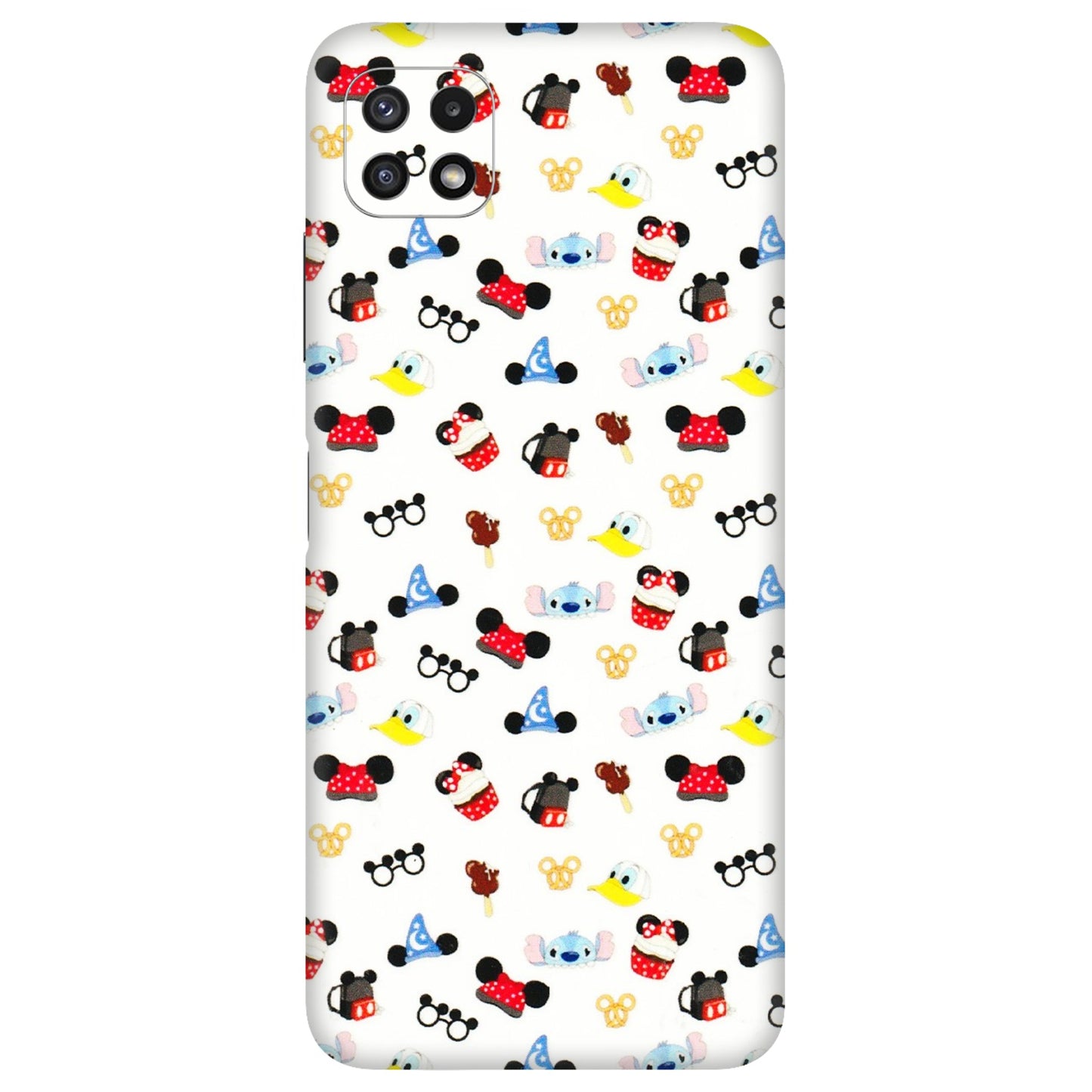 Samsung A/S Series Phone Skins (All Models) - Minnie Mouse & Donald Doodles s - 3D Embossed Finish (L-194) Samsung Galaxy A22 (5G)