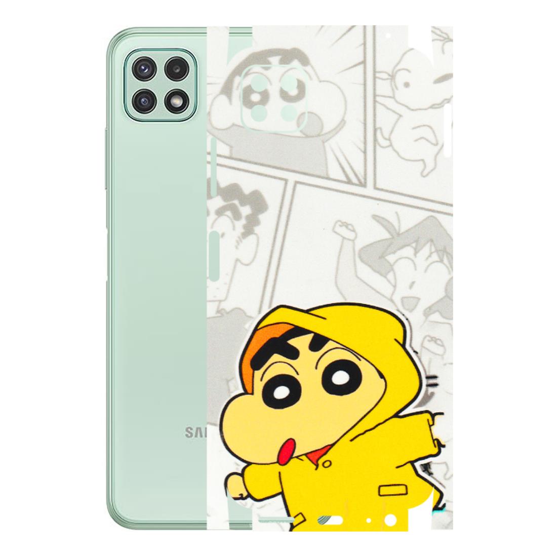 Samsung A/S Series Phone Skins (All Models) - Yellow Shinchan Comic - 3D Embossed Finish (L-246) Samsung Galaxy A22 (5G)