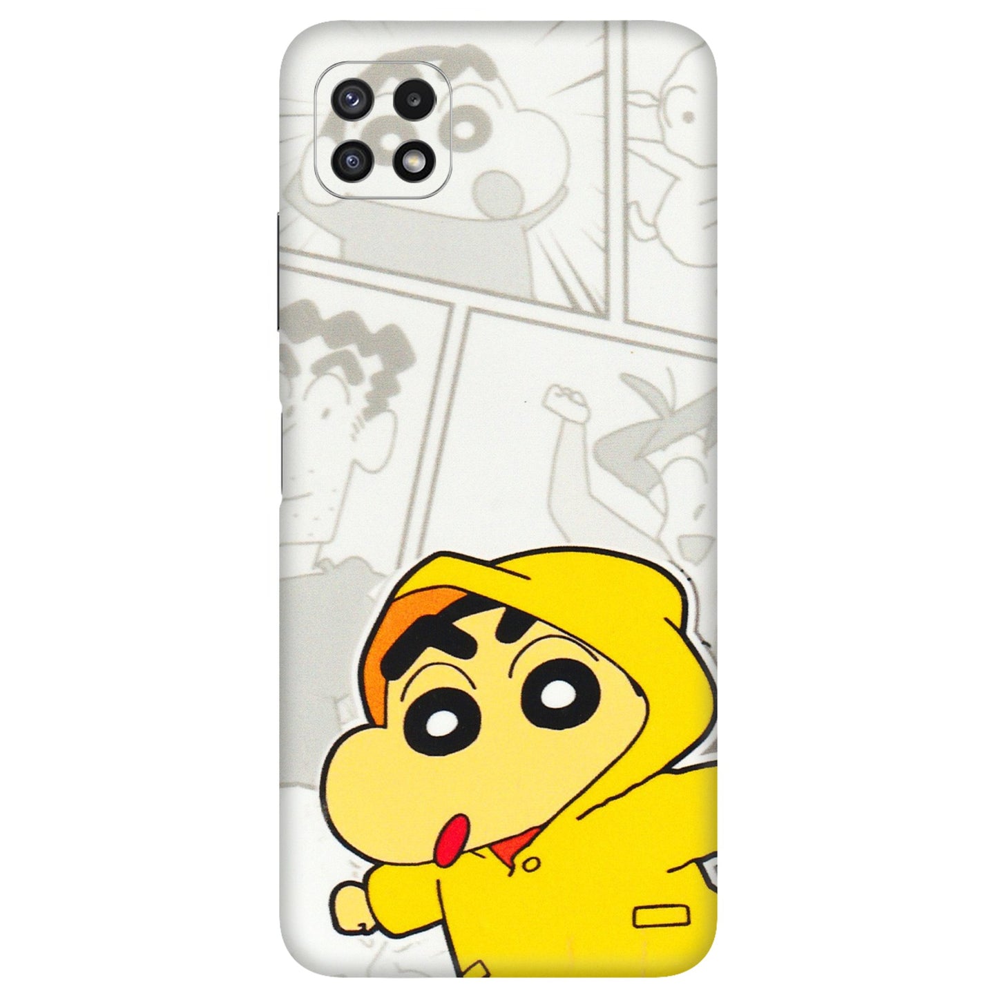 Samsung A/S Series Phone Skins (All Models) - Yellow Shinchan Comic - 3D Embossed Finish (L-246) Samsung Galaxy A22 (5G)
