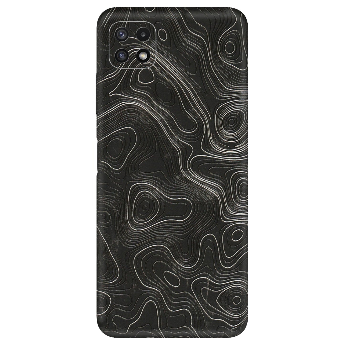 Samsung A/S Series Phone Skins (All Models) - Abstract White Line Map - 3D Embossed Finish (L-269) Samsung Galaxy A22 (5G)