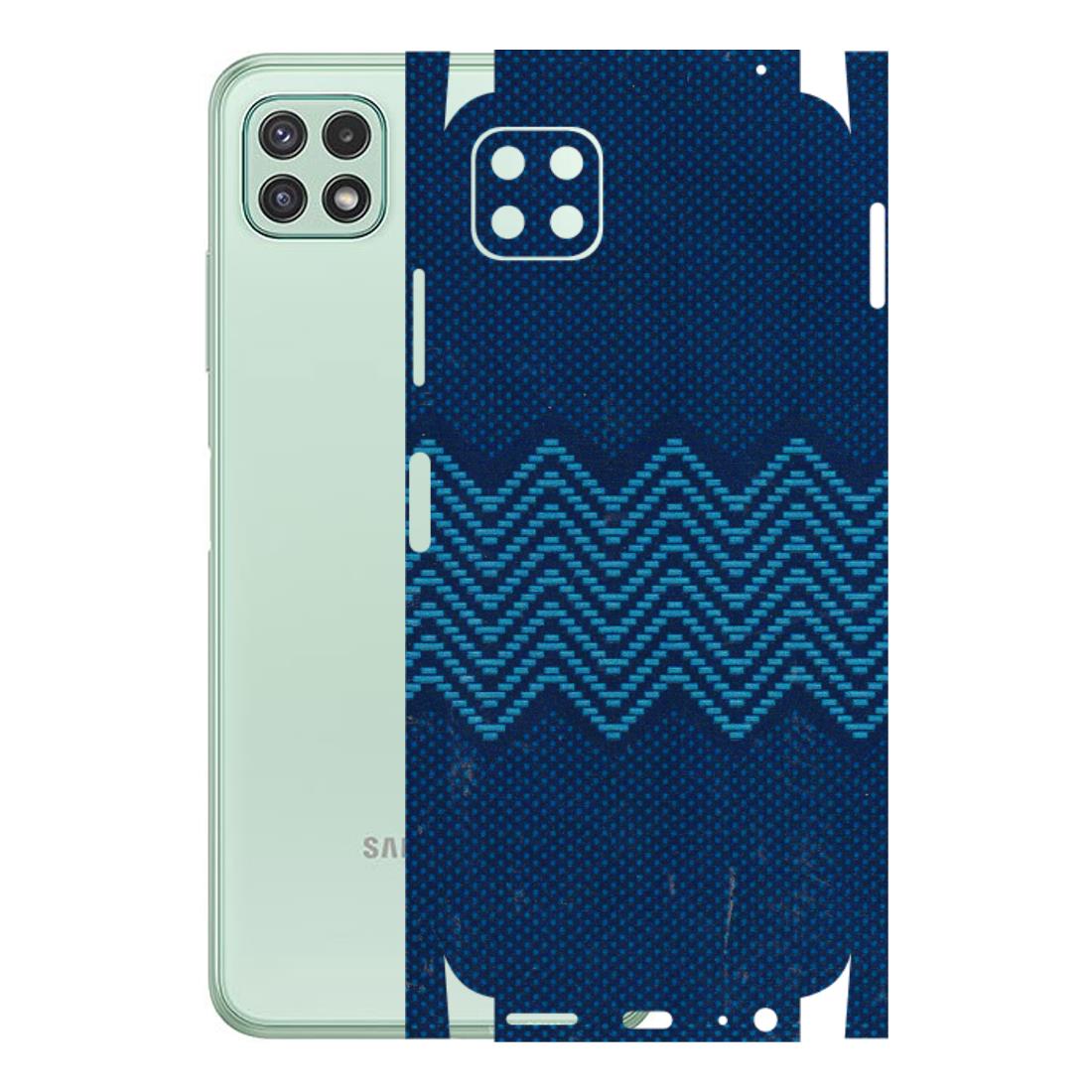 Samsung A/S Series Phone Skins (All Models) - Blue Sober Waves - 3D Embossed Finish (L-306) Samsung Galaxy A22 (5G)