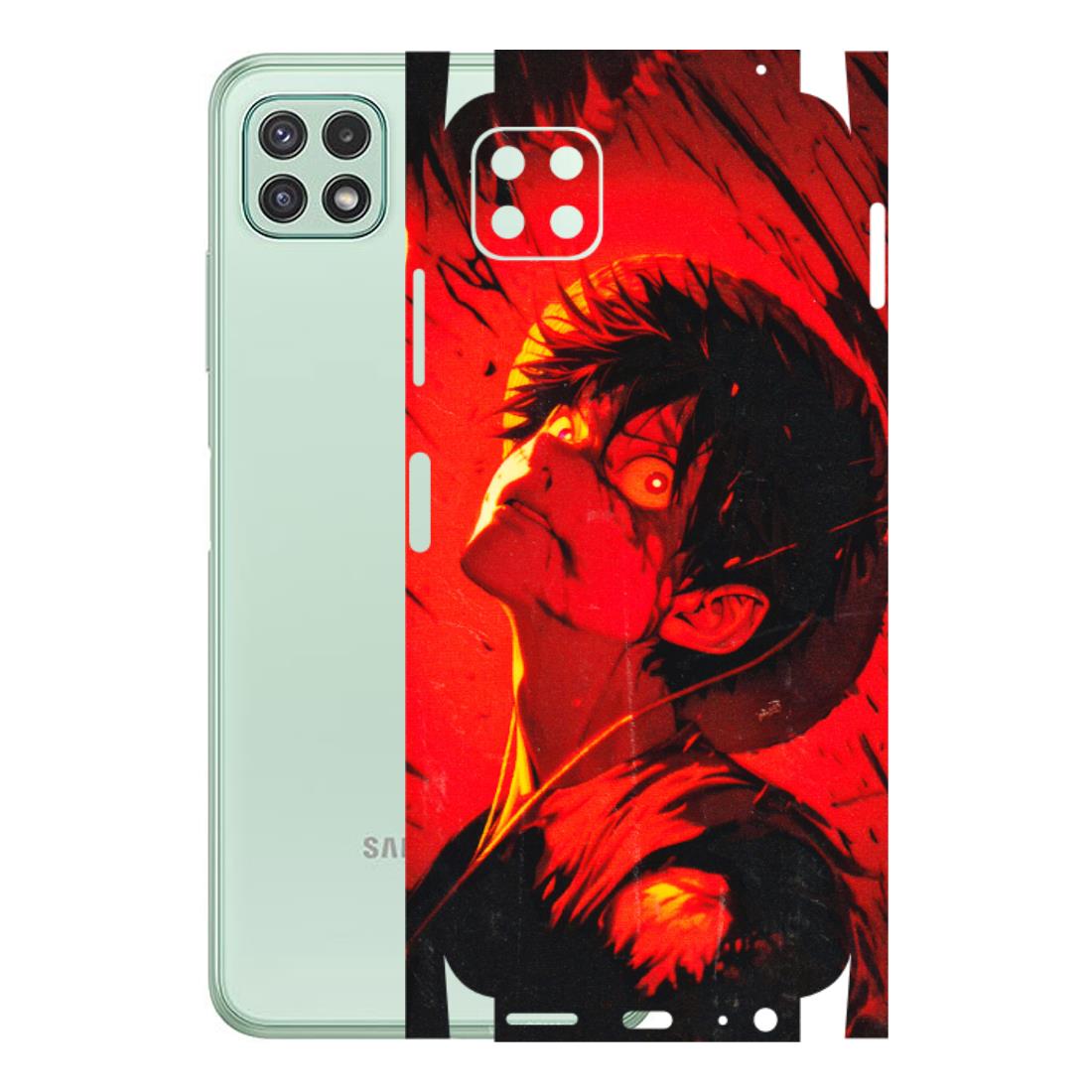 Samsung A/S Series Phone Skins (All Models) - D.Luffy Power Up One Piece Anime - 3D Embossed Finish (L-326) Samsung Galaxy A22 (5G)