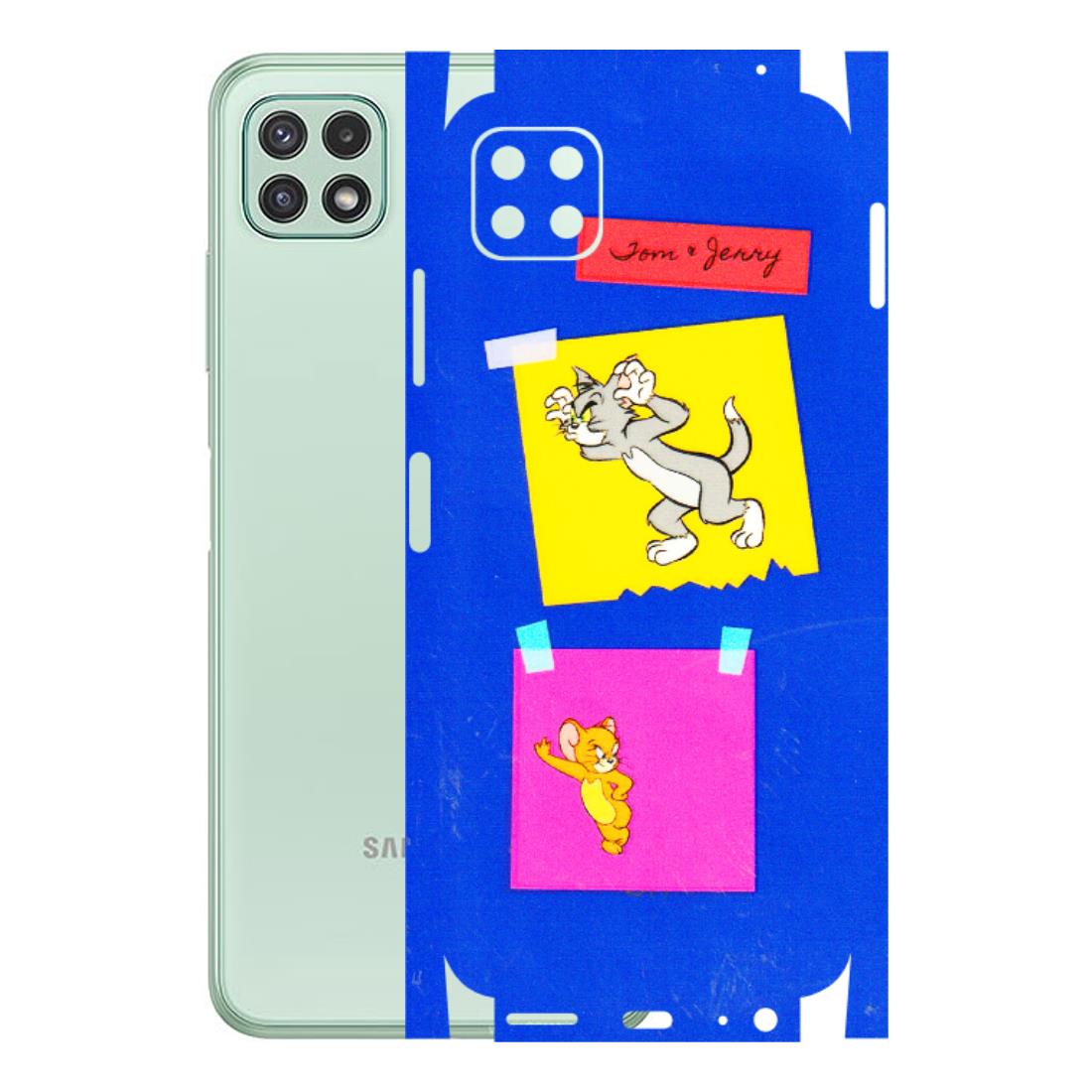 Samsung A/S Series Phone Skins (All Models) - Tom N Jerry Sticky Notes - 3D Embossed Finish (L-88) Samsung Galaxy A22 (5G)
