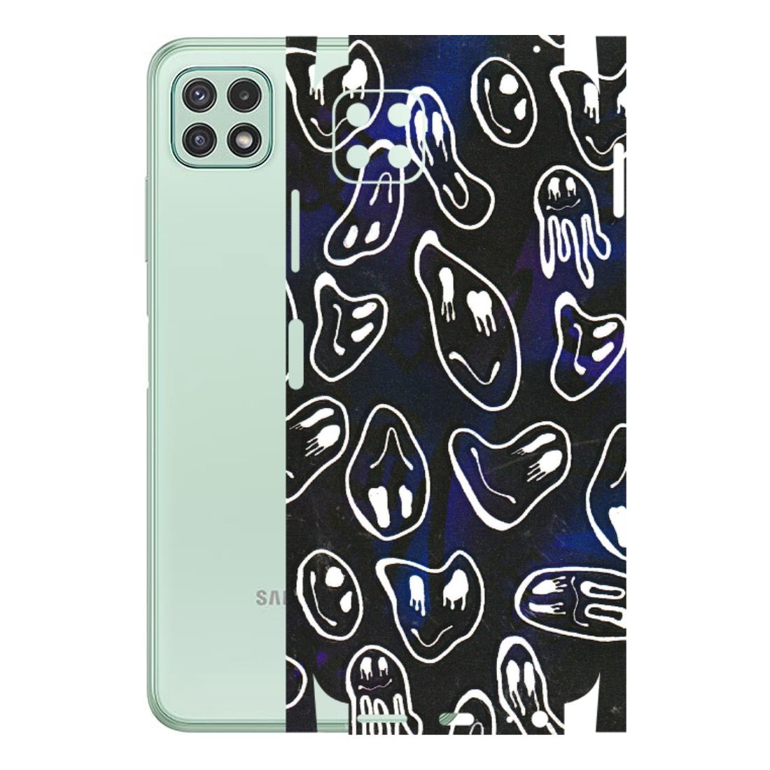 Samsung A/S Series Phone Skins (All Models) - Distorted Smileys - 3D Embossed Finish (L-92) Samsung Galaxy A22 (5G)