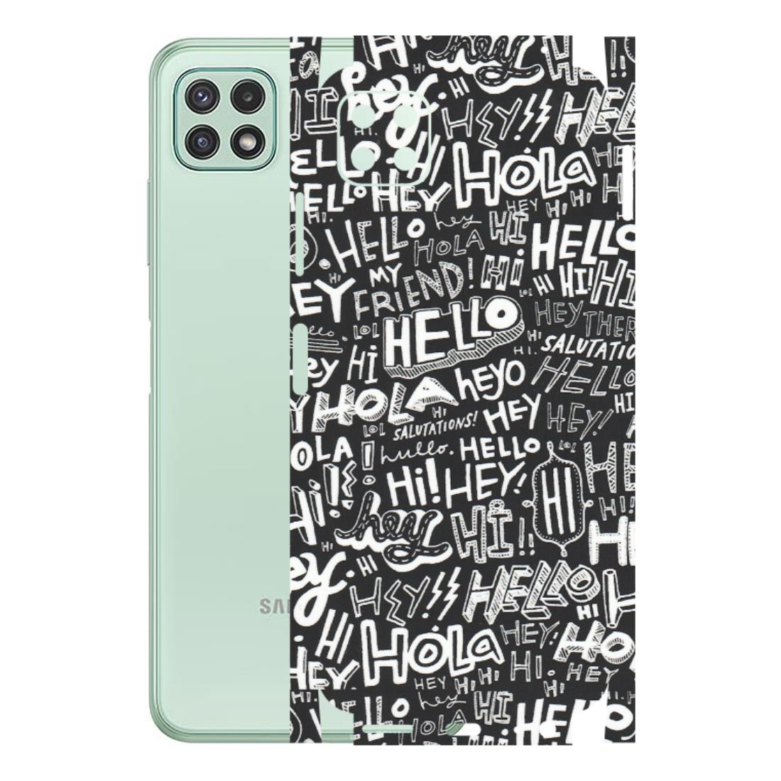 Samsung A/S Series Phone Skins (All Models) - Hi Hello Doodles - Matte Finish (M-25) Samsung Galaxy A22 (5G)