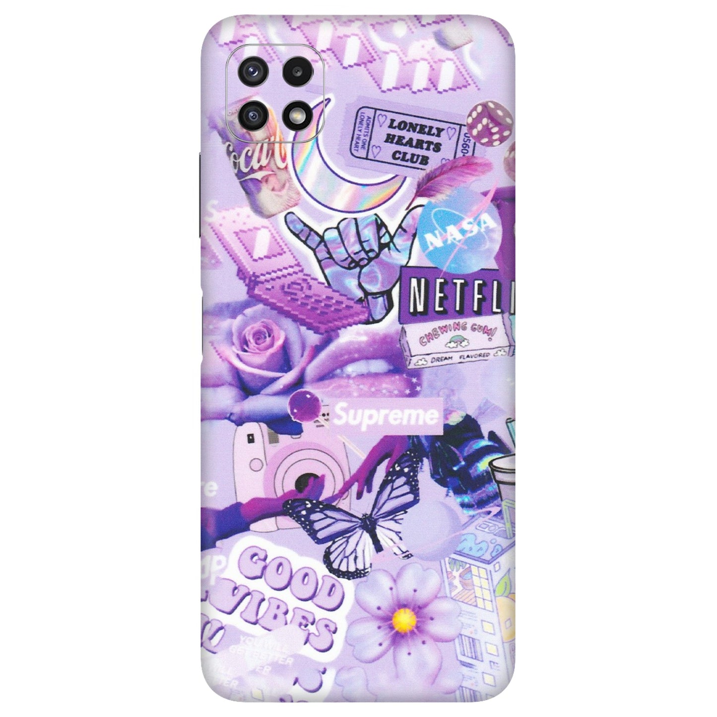Samsung A/S Series Phone Skins (All Models) - Supreme Purple Magic - Matte Finish (M-88) Samsung Galaxy A22 (5G)