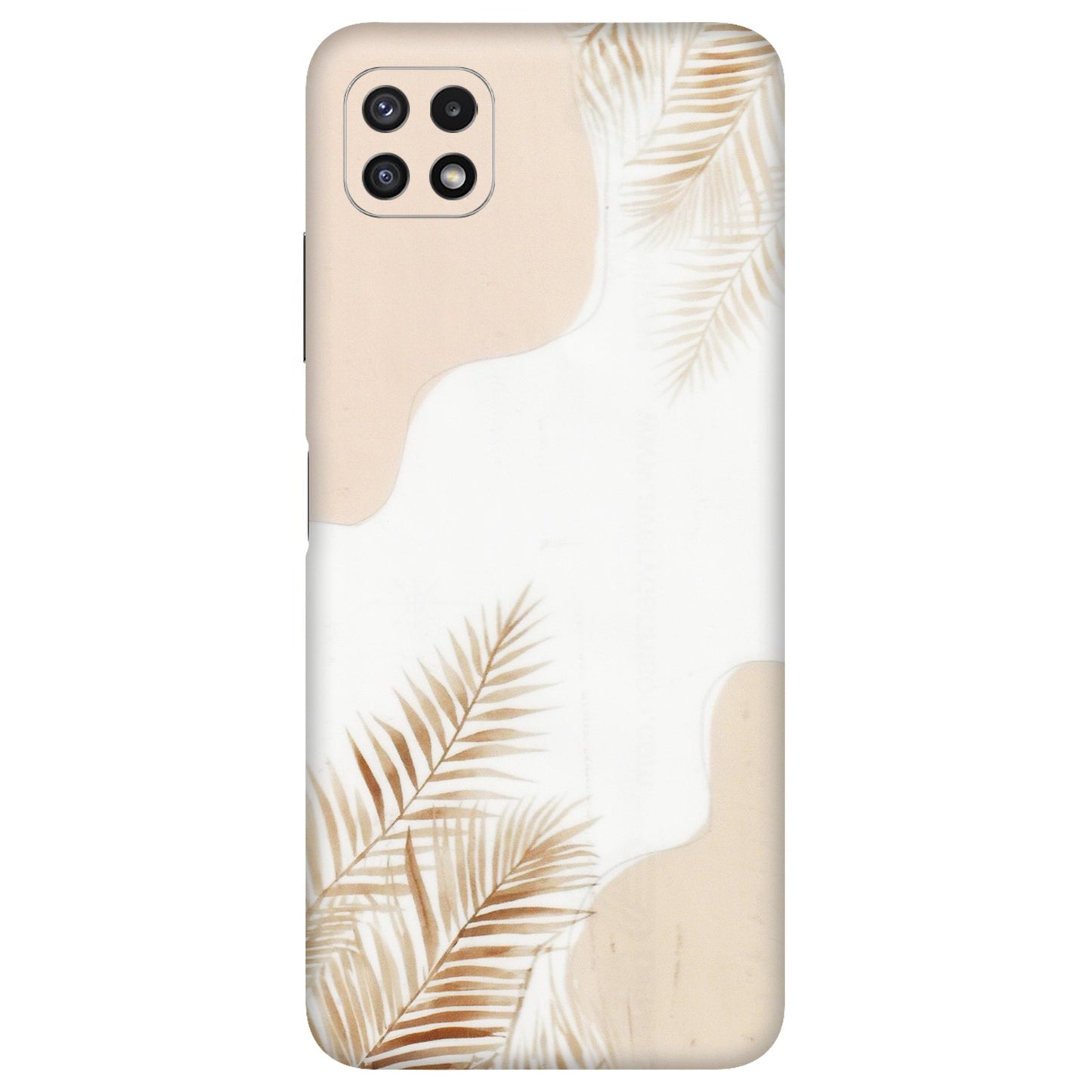Samsung A/S Series Phone Skins (All Models) - Gold Petals Abstract - Transparent Finish (T-08) Samsung Galaxy A22 (5G)
