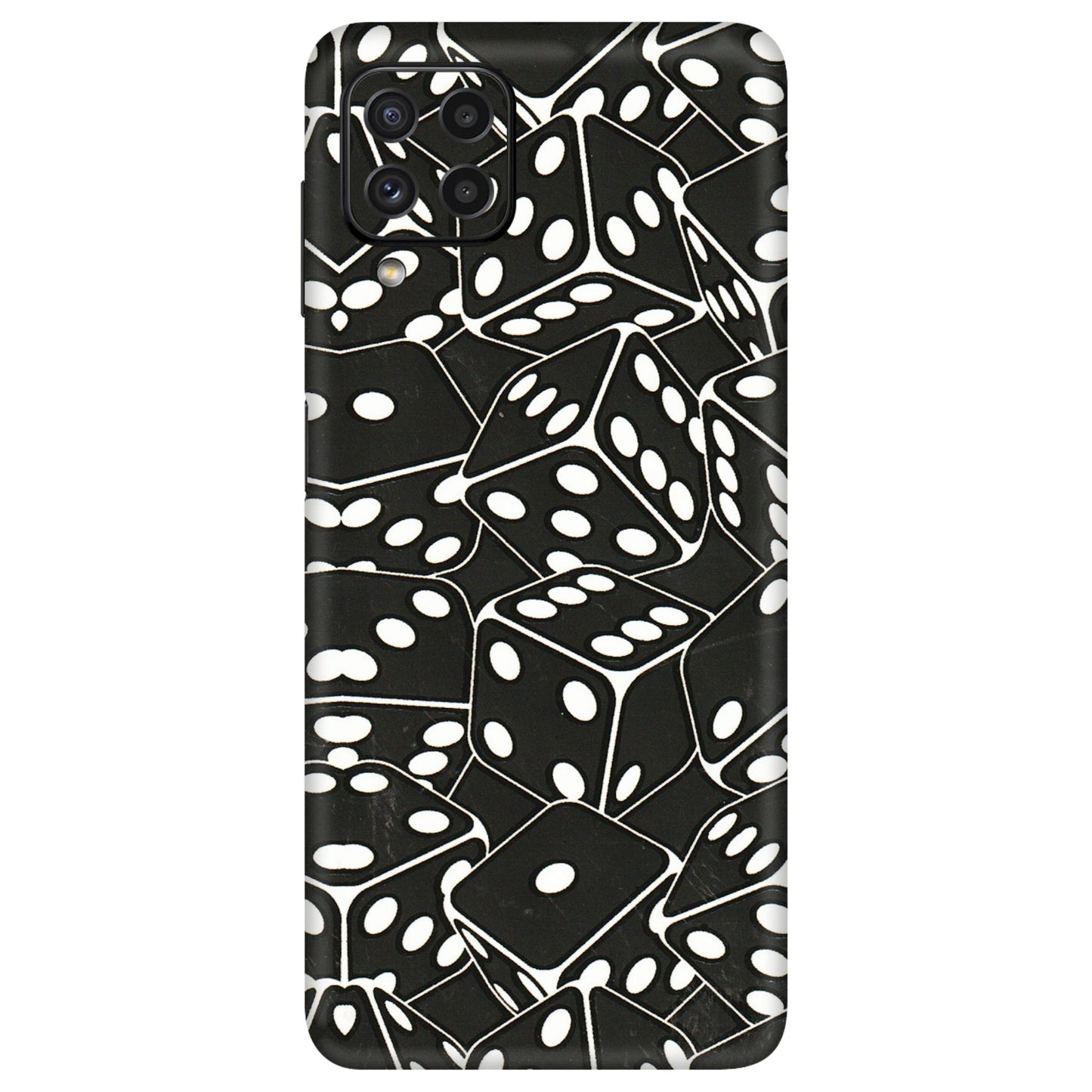 Samsung A/S Series Phone Skins (All Models) - Big Black Dices - 3D Embossed Finish (L-106) Samsung Galaxy A22