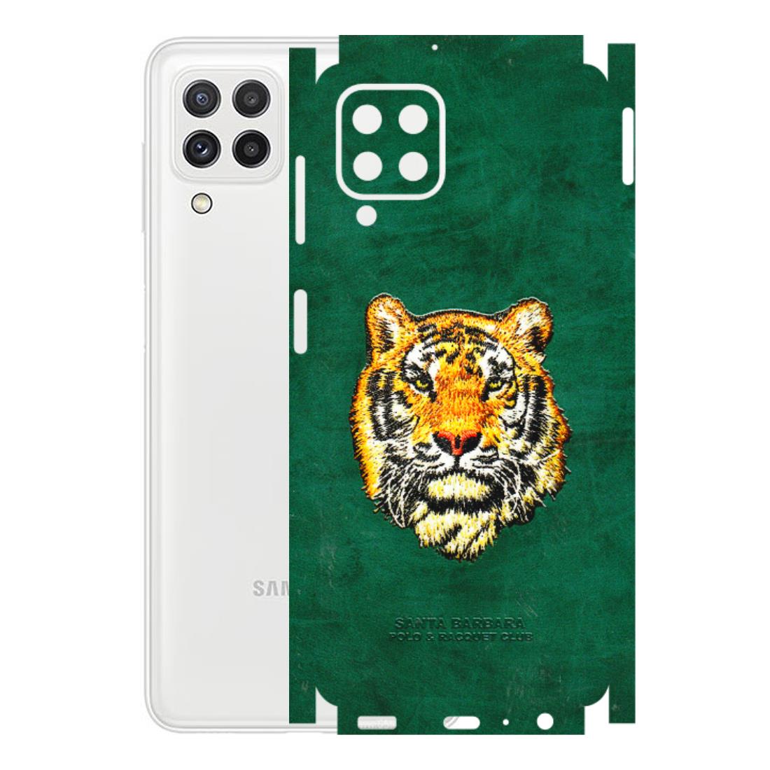 Samsung A/S Series Phone Skins (All Models) - Leather Feel Tiger - 3D Embossed Finish (L-111) Samsung Galaxy A22