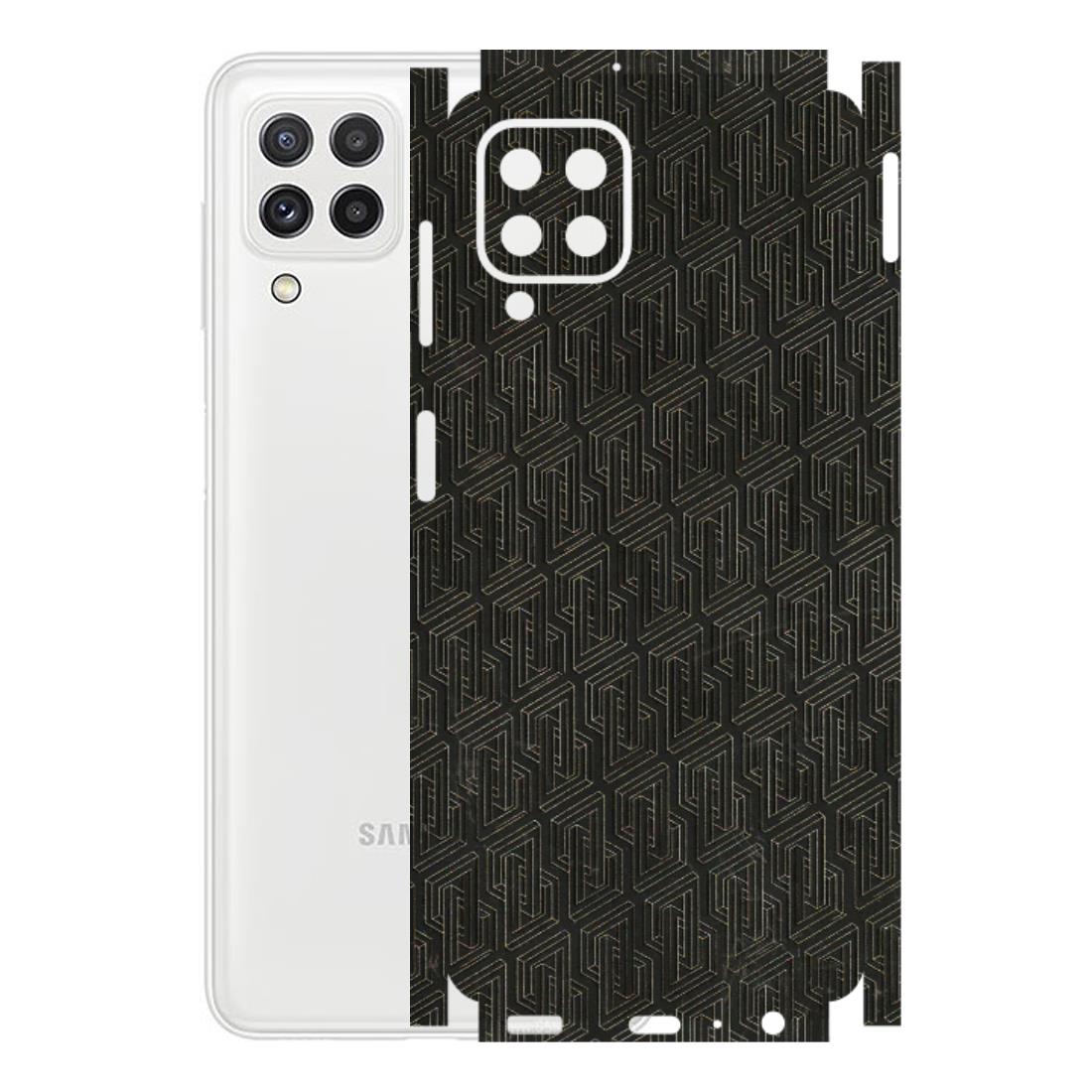 Samsung A/S Series Phone Skins (All Models) - Black Abstract Pattern - 3D Embossed Finish (L-117) Samsung Galaxy A22