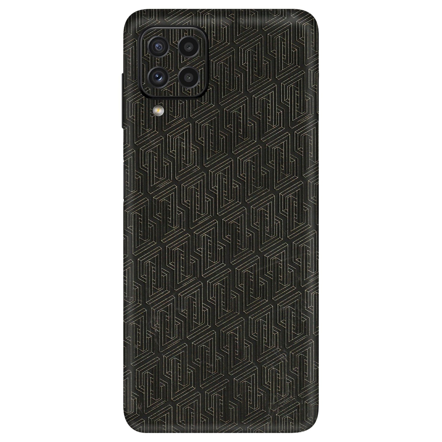 Samsung A/S Series Phone Skins (All Models) - Black Abstract Pattern - 3D Embossed Finish (L-117) Samsung Galaxy A22