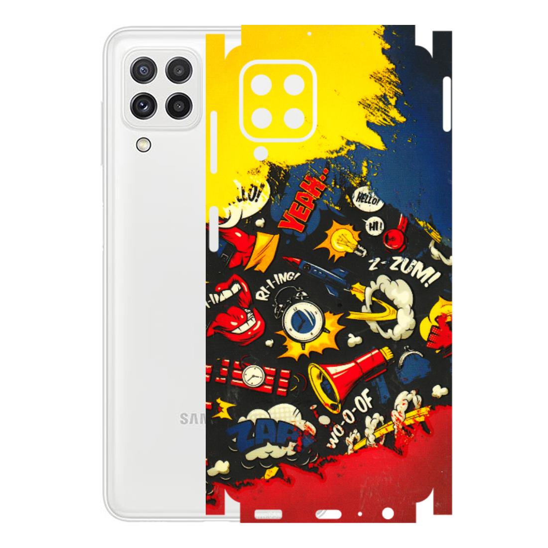 Samsung A/S Series Phone Skins (All Models) - Pacific Doodle Art - 3D Embossed Finish (L-120) Samsung Galaxy A22
