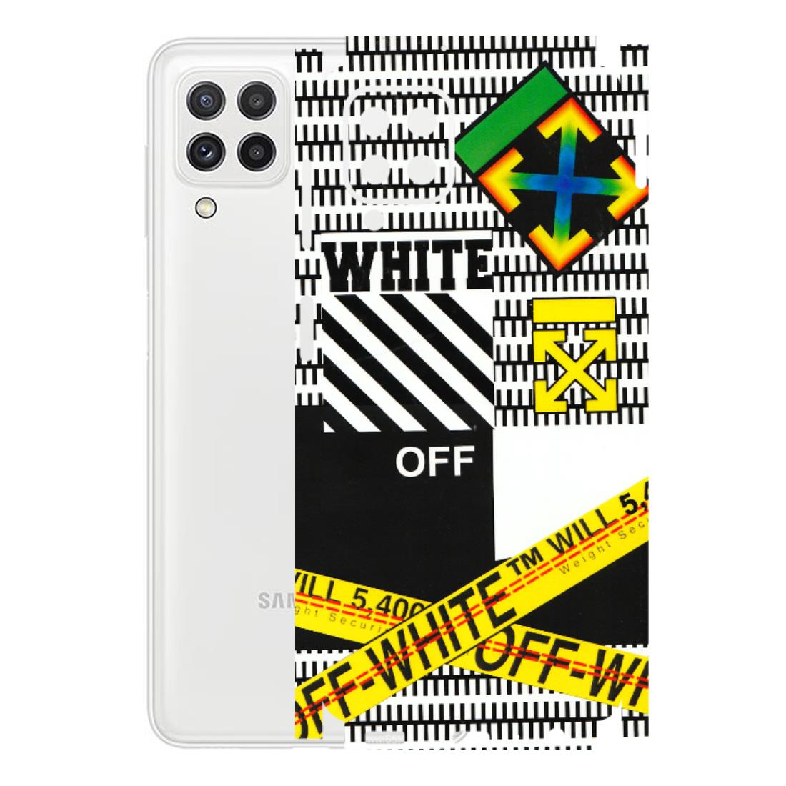 Samsung A/S Series Phone Skins (All Models) - White Off Abstract - 3D Embossed Finish (L-172) Samsung Galaxy A22