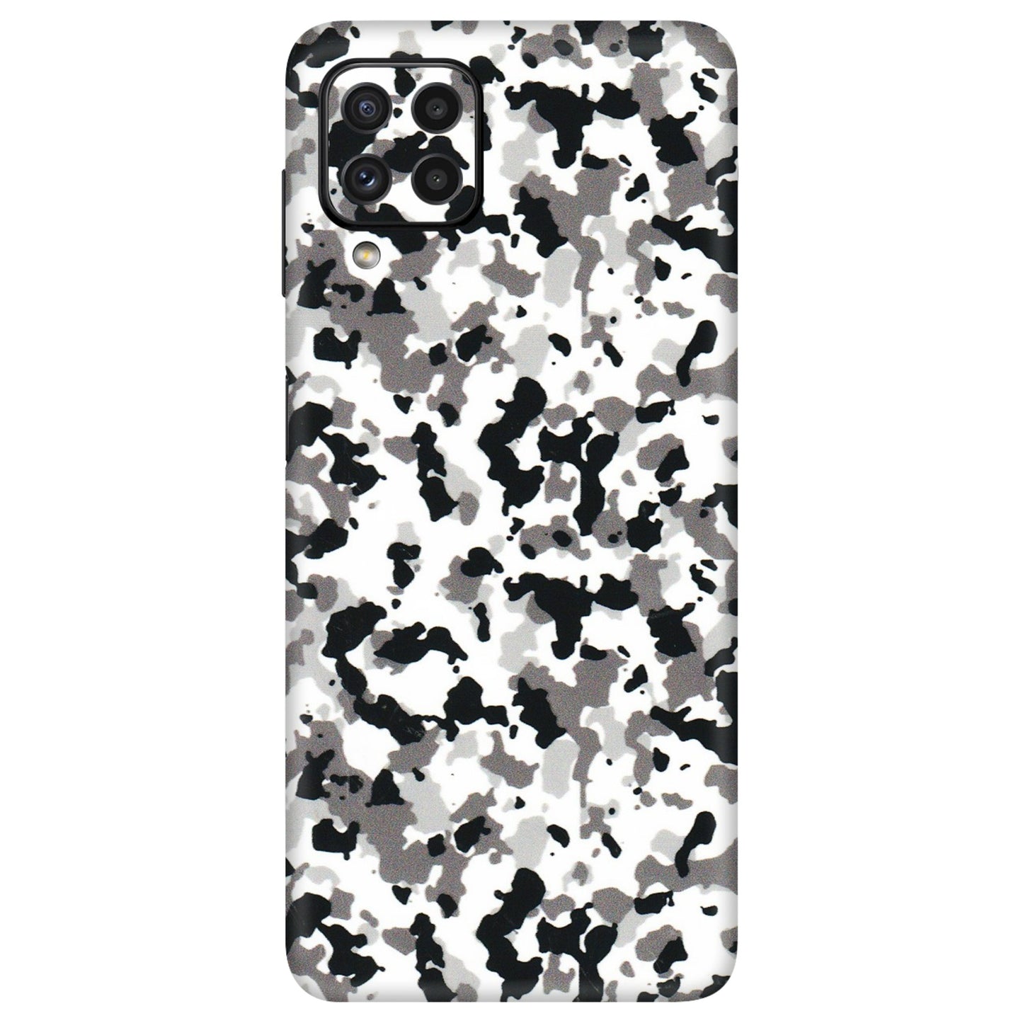 Samsung A/S Series Phone Skins (All Models) - White Black Camouflage - 3D Embossed Finish (L-18) Samsung Galaxy A22