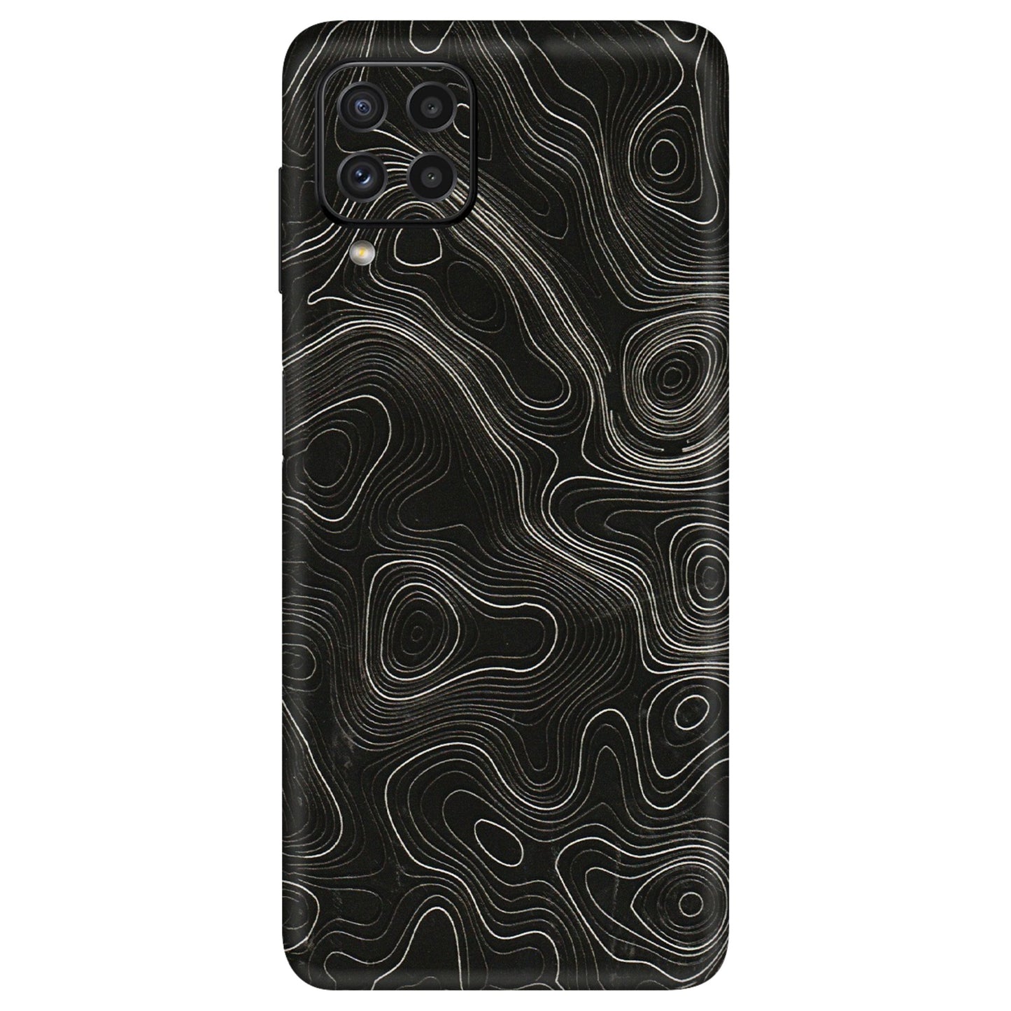 Samsung A/S Series Phone Skins (All Models) - Black Swirl - 3D Embossed Finish (L-196) Samsung Galaxy A22