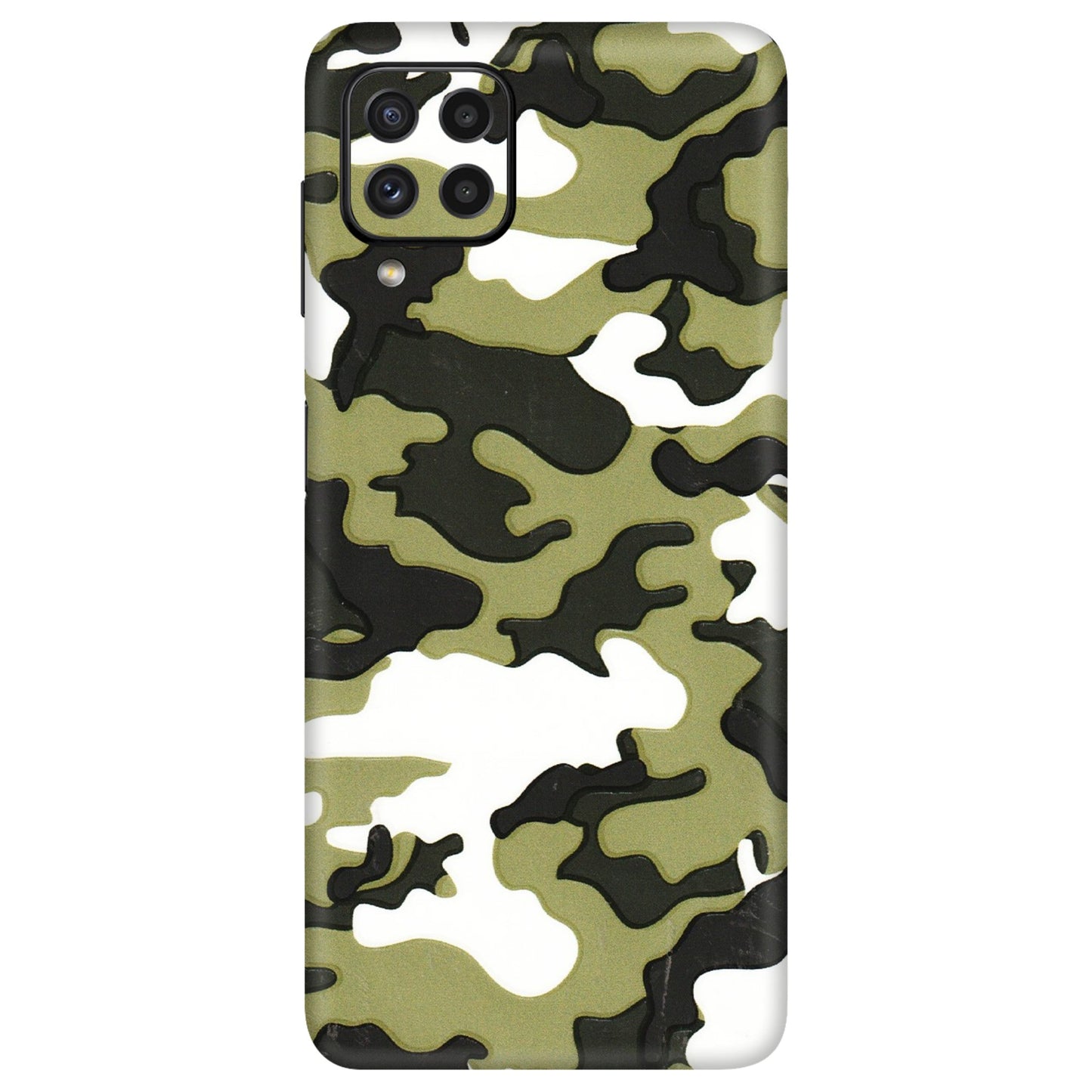 Samsung A/S Series Phone Skins (All Models) - Camouflages White And Green - 3D Embossed Finish (L-243) Samsung Galaxy A22