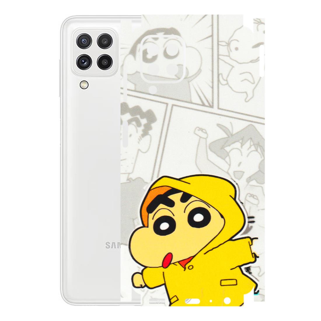 Samsung A/S Series Phone Skins (All Models) - Yellow Shinchan Comic - 3D Embossed Finish (L-246) Samsung Galaxy A22