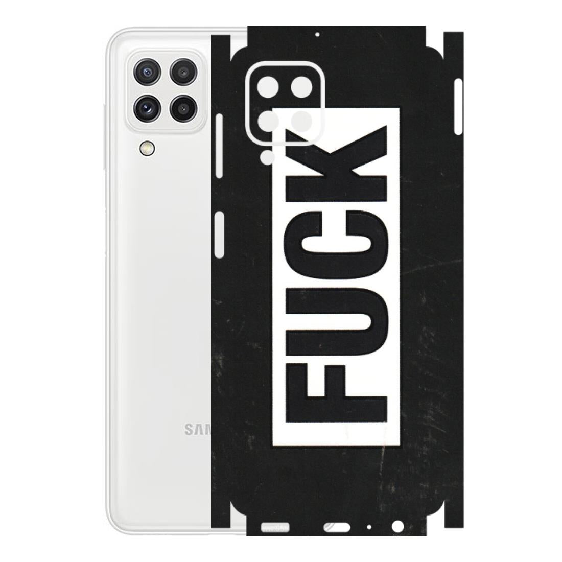 Samsung A/S Series Phone Skins (All Models) - The F Word - 3D Embossed Finish (L-255) Samsung Galaxy A22