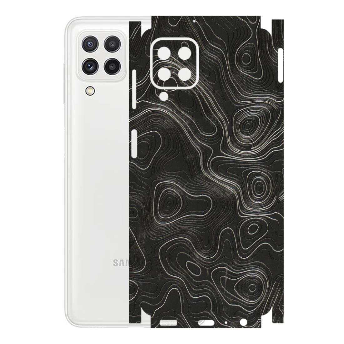Samsung A/S Series Phone Skins (All Models) - Abstract White Line Map - 3D Embossed Finish (L-269) Samsung Galaxy A22