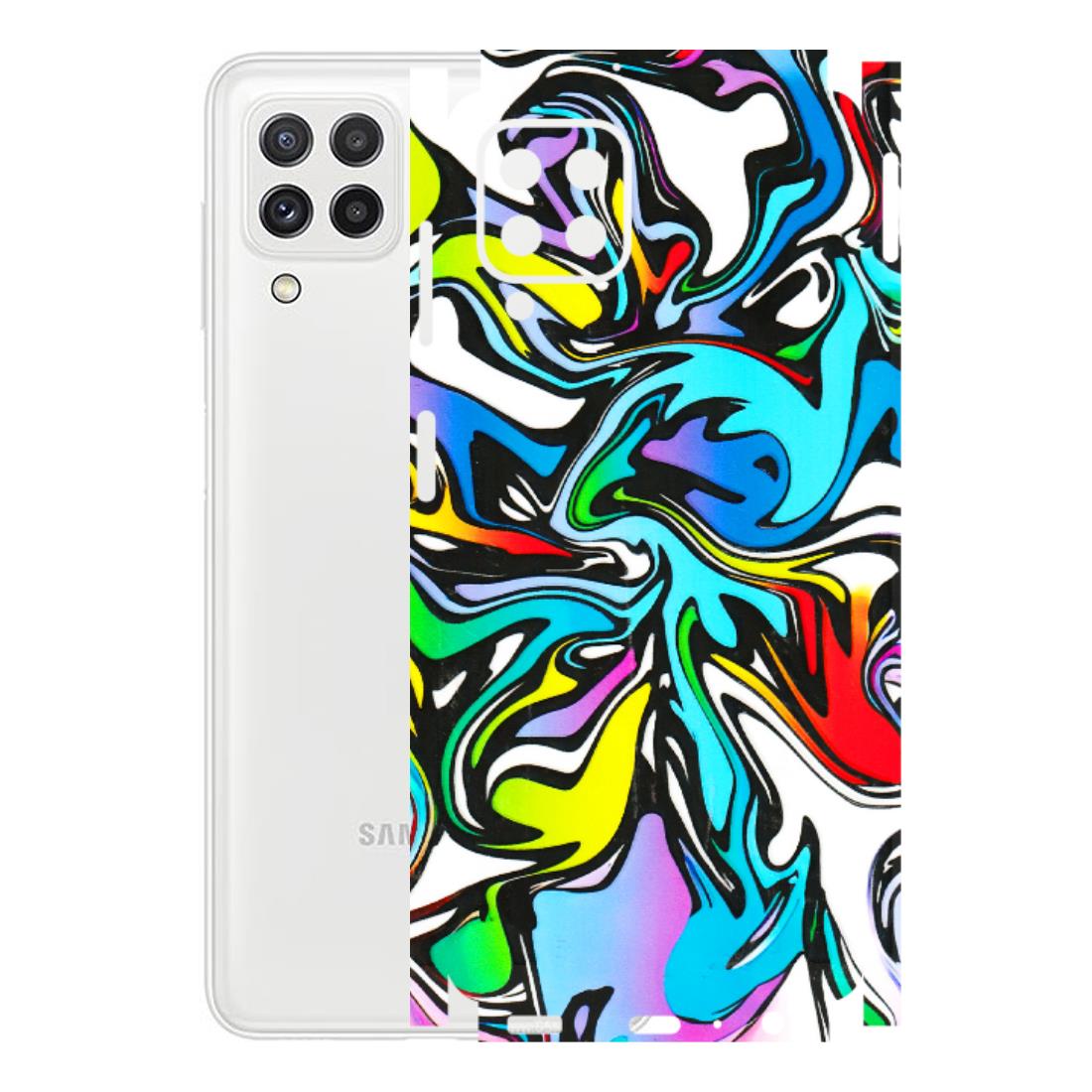 Samsung A/S Series Phone Skins (All Models) - Abstract Colour Paints - 3D Embossed Finish (L-271) Samsung Galaxy A22