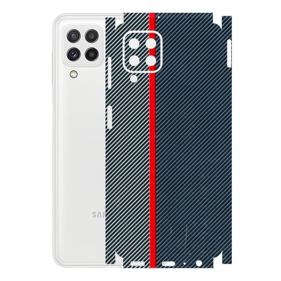 Samsung A/S Series Phone Skins (All Models) - Blue Sober Lines - 3D Embossed Finish (L-305) Samsung Galaxy A22