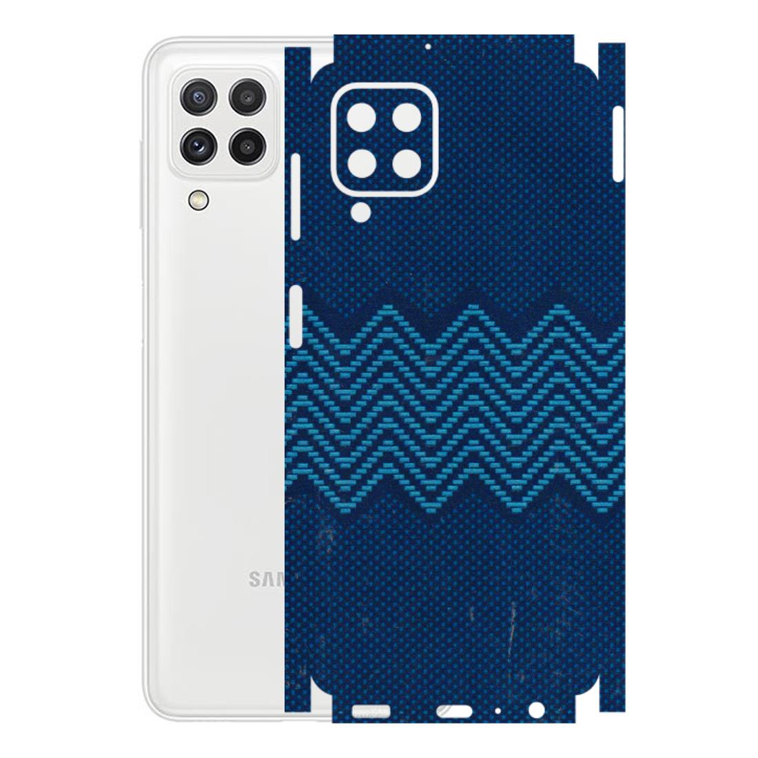 Samsung A/S Series Phone Skins (All Models) - Blue Sober Waves - 3D Embossed Finish (L-306) Samsung Galaxy A22