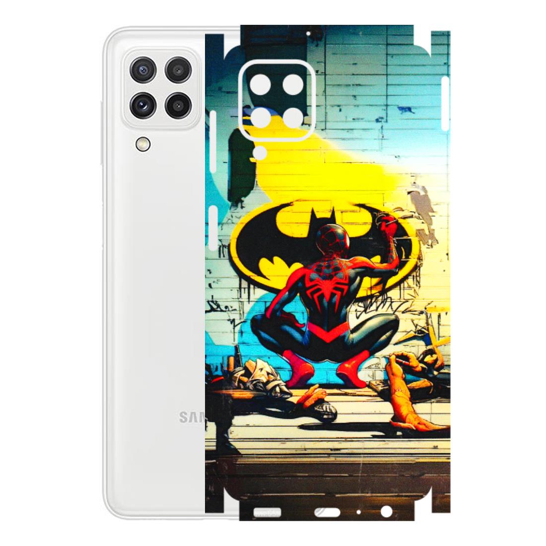 Samsung A/S Series Phone Skins (All Models) - New Spiderman Bat Logo - 3D Embossed Finish (L-309) Samsung Galaxy A22