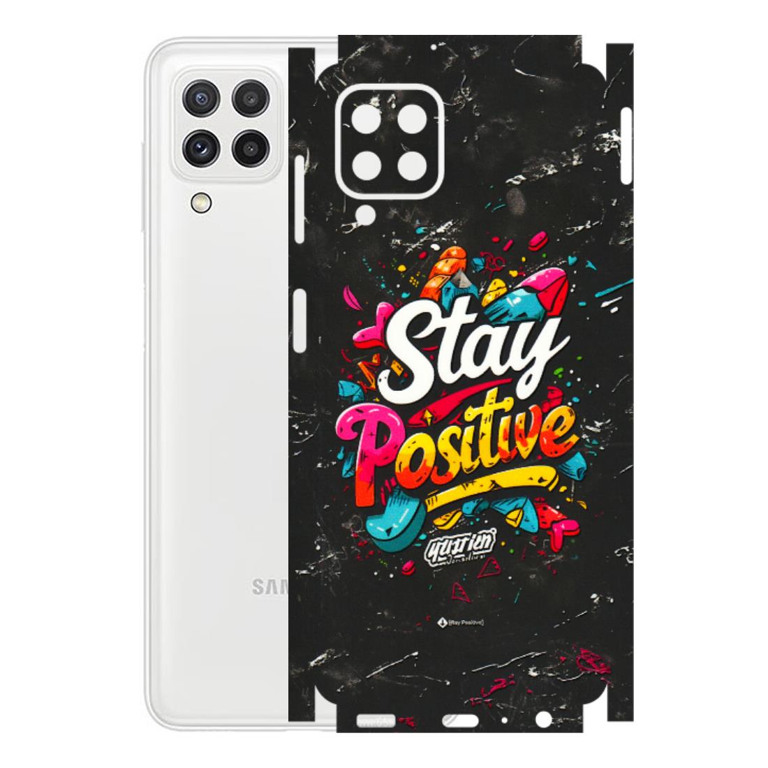 Samsung A/S Series Phone Skins (All Models) - Stay Positive Black - 3D Embossed Finish (L-31) Samsung Galaxy A22