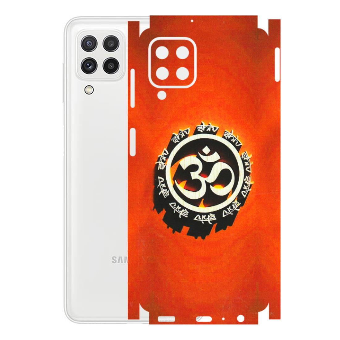 Samsung A/S Series Phone Skins (All Models) - Aum Shiv Orange - 3D Embossed Finish (L-32) Samsung Galaxy A22