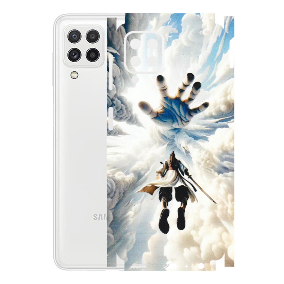 Samsung A/S Series Phone Skins (All Models) - Big Hand With Monkey King - 3D Embossed Finish (L-323) Samsung Galaxy A22