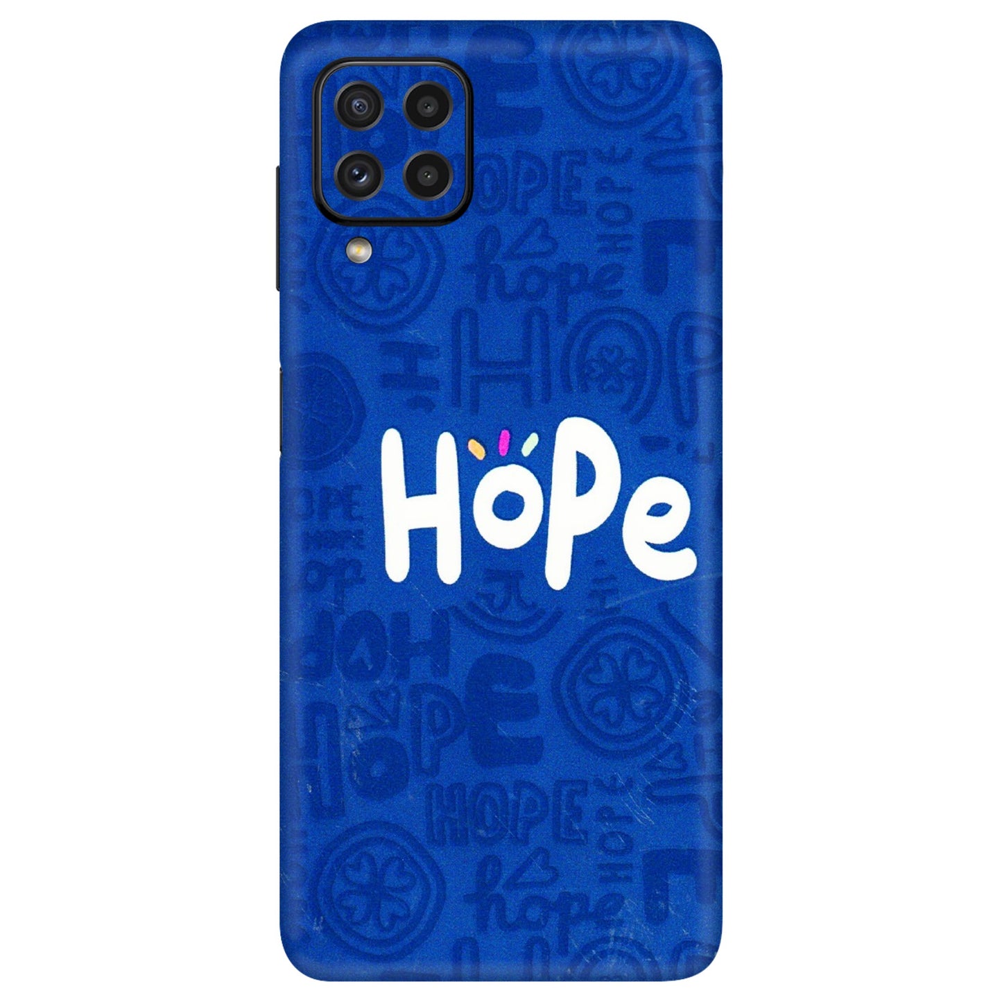 Samsung A/S Series Phone Skins (All Models) - Hope Doodles Blue - 3D Embossed Finish (L-43) Samsung Galaxy A22