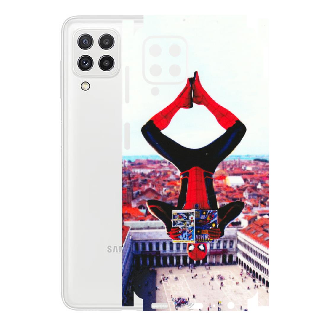 Samsung A/S Series Phone Skins (All Models) - Spiderman Hanging - 3D Embossed Finish (L-53) Samsung Galaxy A22