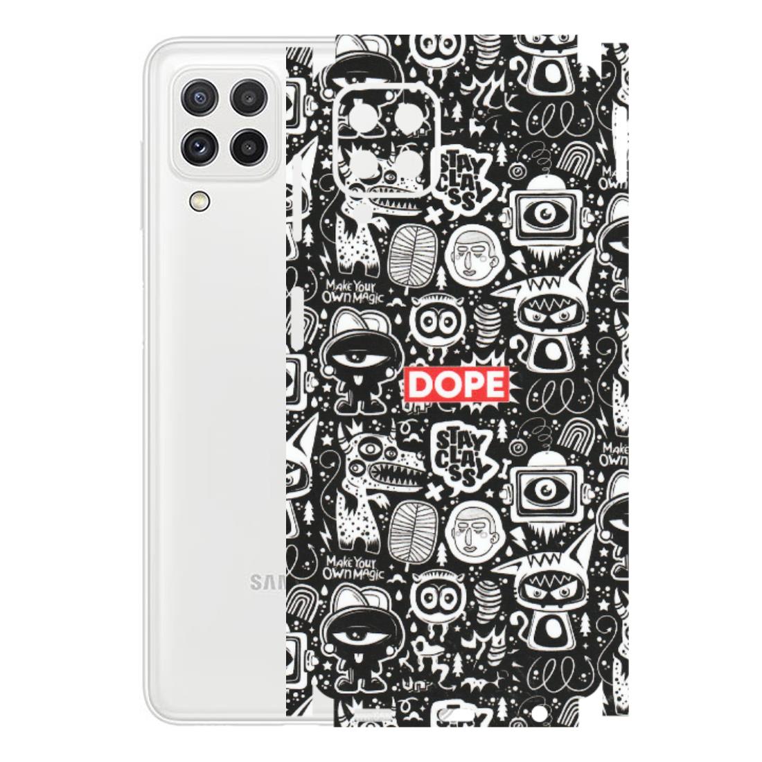 Samsung A/S Series Phone Skins (All Models) - Dope Stay Classy Black Doodles - Matte Finish (M-126) Samsung Galaxy A22