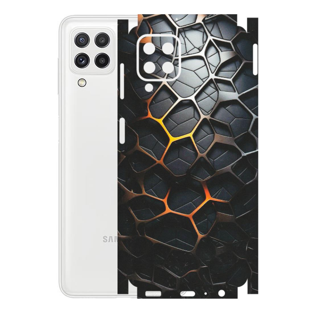 Samsung A/S Series Phone Skins (All Models) - New Abstract Graphite Tiles - Matte Finish (M-130) Samsung Galaxy A22