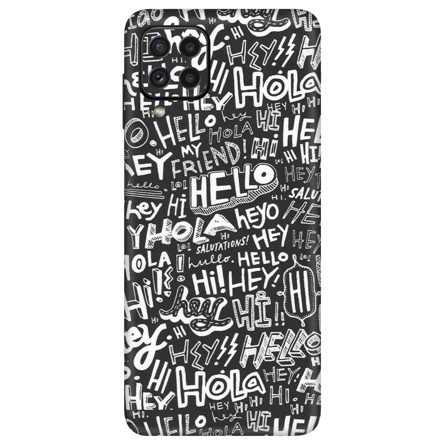 Samsung A/S Series Phone Skins (All Models) - Hi Hello Doodles - Matte Finish (M-25) Samsung Galaxy A22