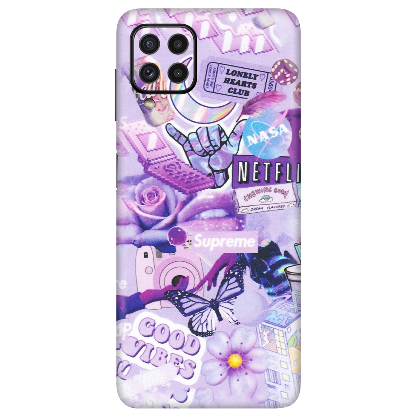 Samsung A/S Series Phone Skins (All Models) - Supreme Purple Magic - Matte Finish (M-88) Samsung Galaxy A22
