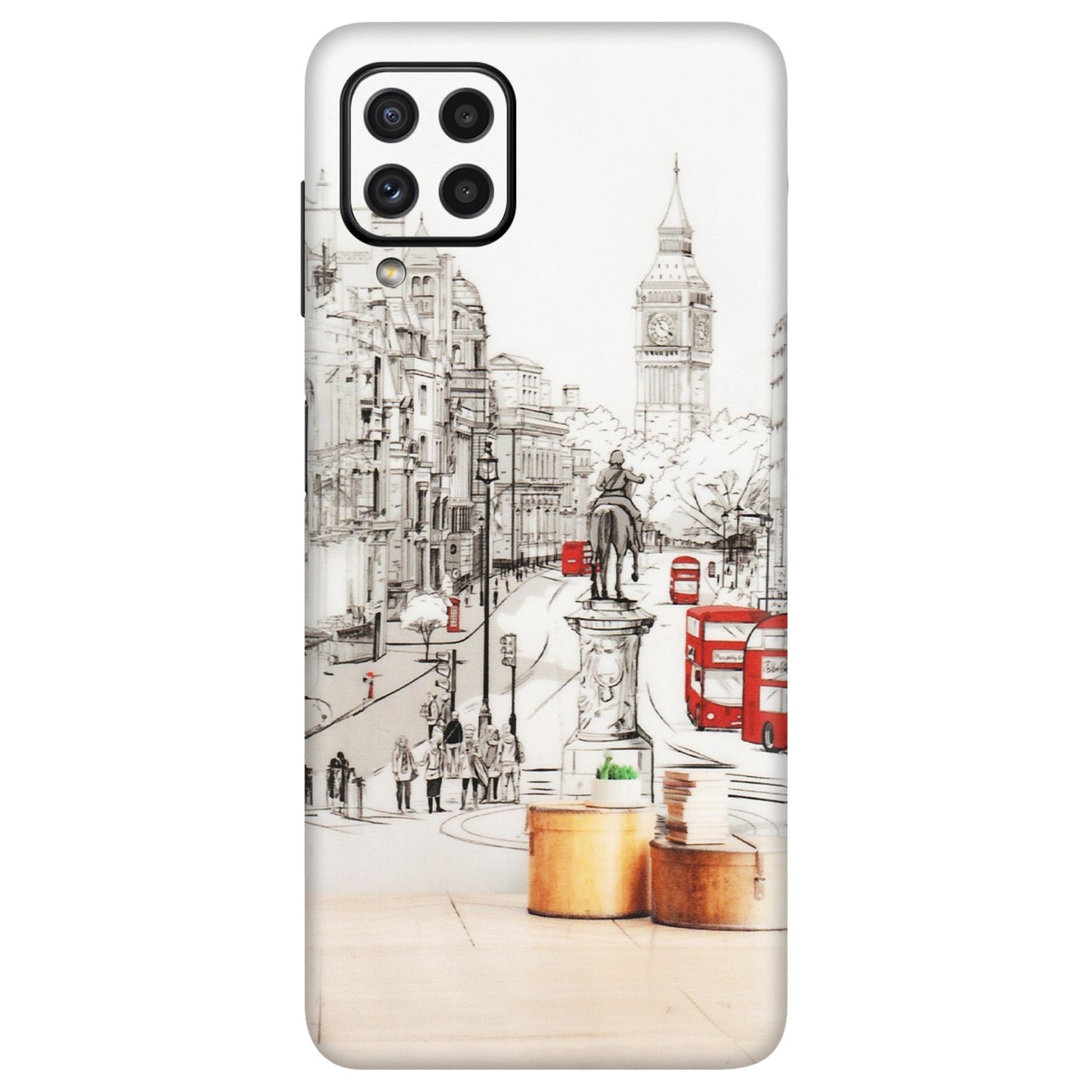 Samsung A/S Series Phone Skins (All Models) - London Street - Transparent Finish (T-02) Samsung Galaxy A22