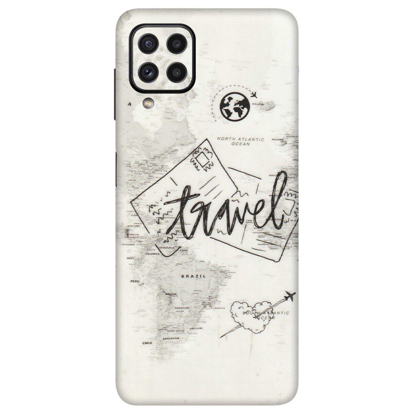 Samsung A/S Series Phone Skins (All Models) - Travel Ticket - Transparent Finish (T-06) Samsung Galaxy A22