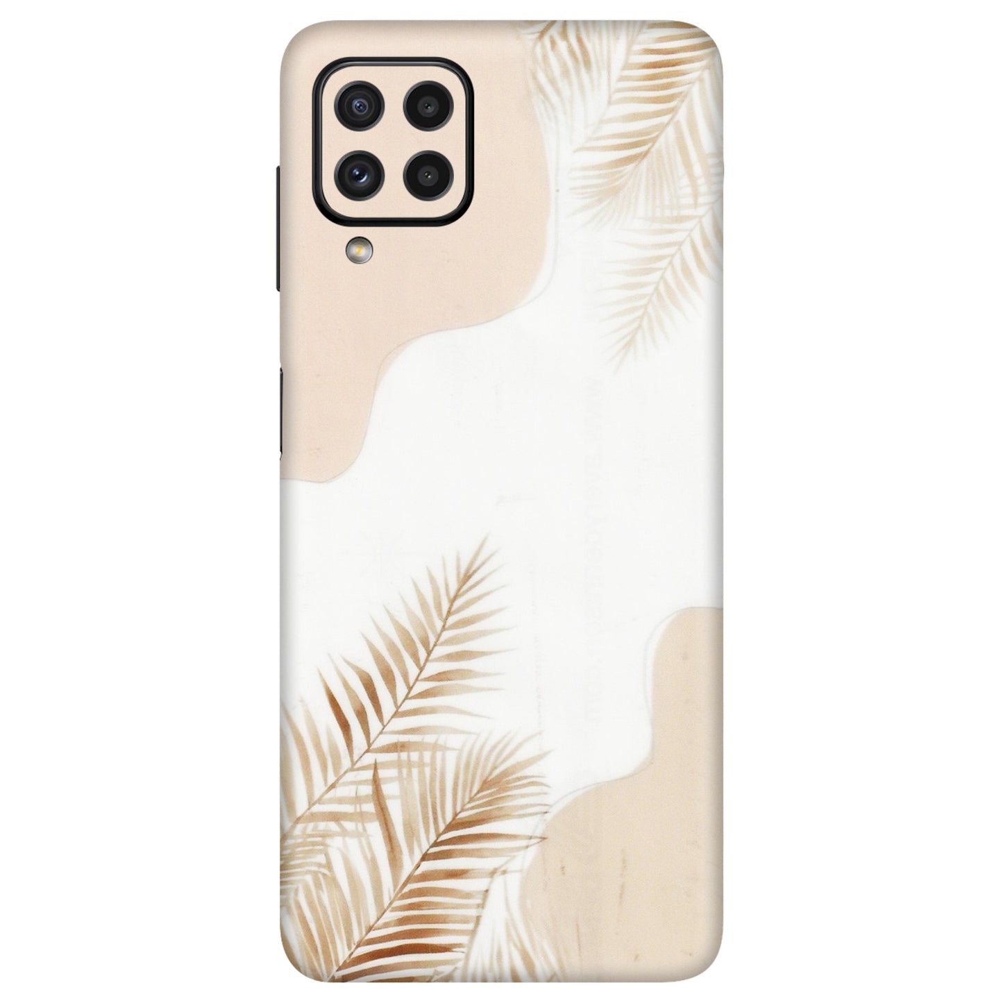Samsung A/S Series Phone Skins (All Models) - Gold Petals Abstract - Transparent Finish (T-08) Samsung Galaxy A22