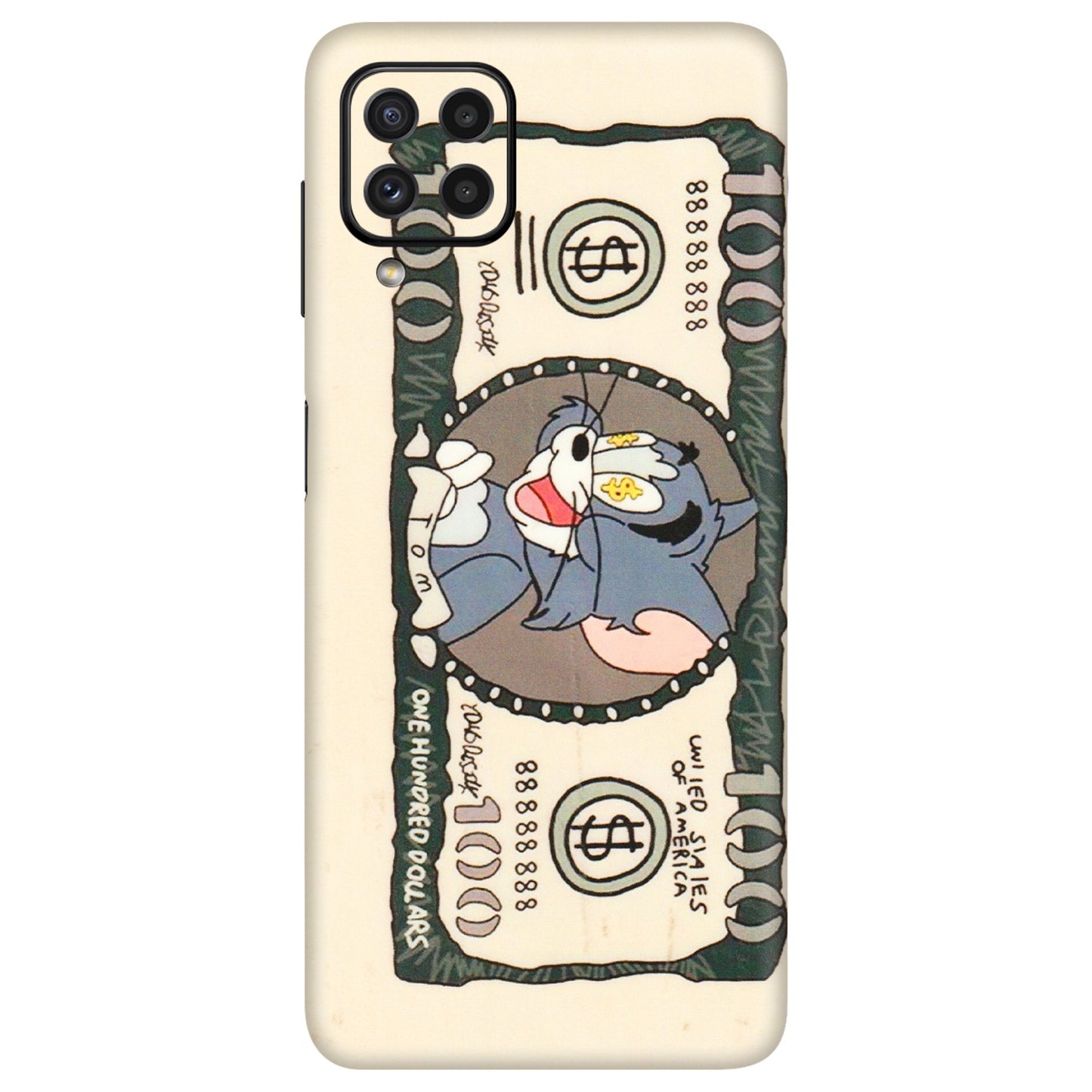 Samsung A/S Series Phone Skins (All Models) - One Hundred Dollar Tom - Transparent Finish (T-16) Samsung Galaxy A22