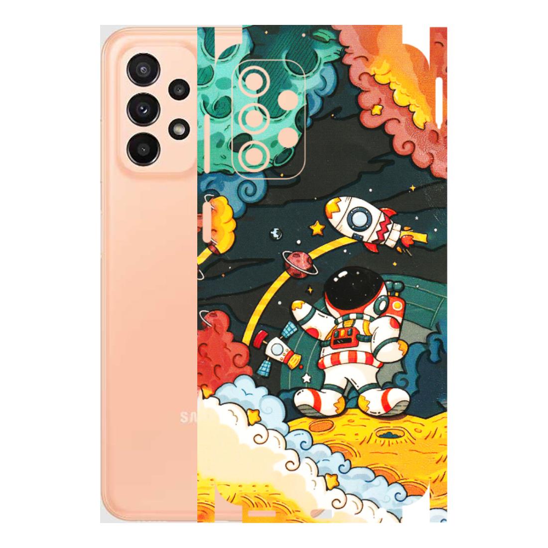 Samsung A/S Series Phone Skins (All Models) - Astronauts & Spaceship - 3D Embossed Finish (L-145) Samsung Galaxy A23 (5G)