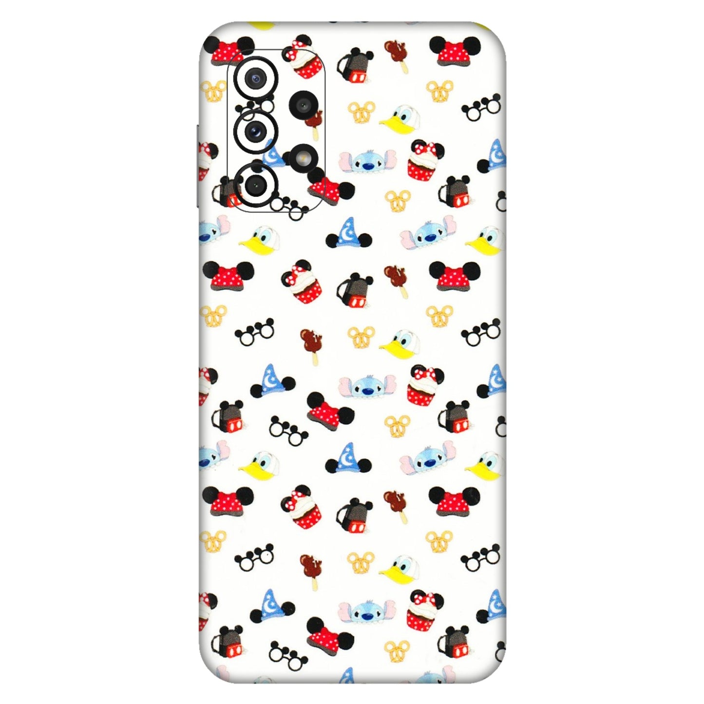 Samsung A/S Series Phone Skins (All Models) - Minnie Mouse & Donald Doodles s - 3D Embossed Finish (L-194) Samsung Galaxy A23 (5G)
