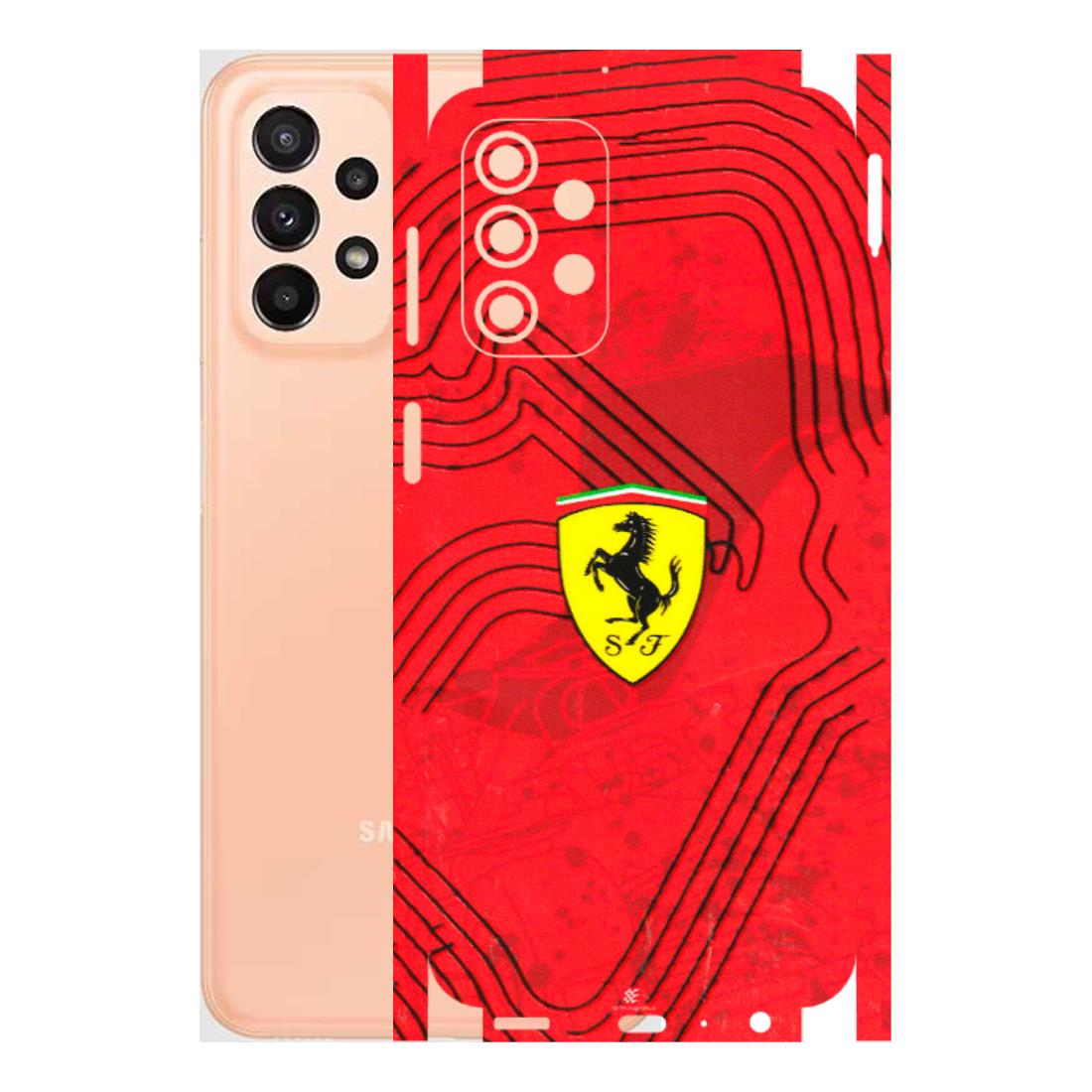 Samsung A/S Series Phone Skins (All Models) - Red Ferrari Logo Stylish - 3D Embossed Finish (L-238) Samsung Galaxy A23 (5G)