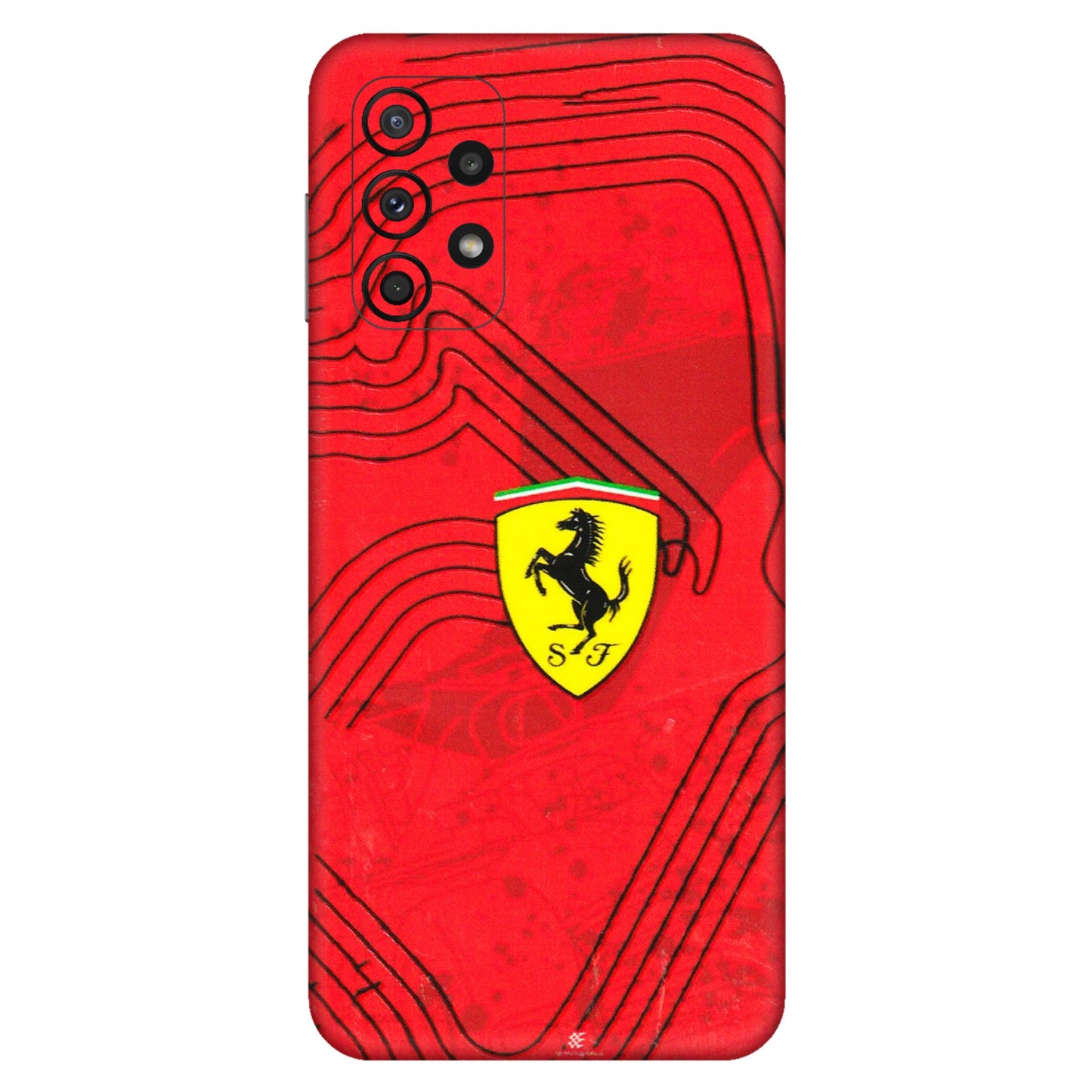 Samsung A/S Series Phone Skins (All Models) - Red Ferrari Logo Stylish - 3D Embossed Finish (L-238) Samsung Galaxy A23 (5G)