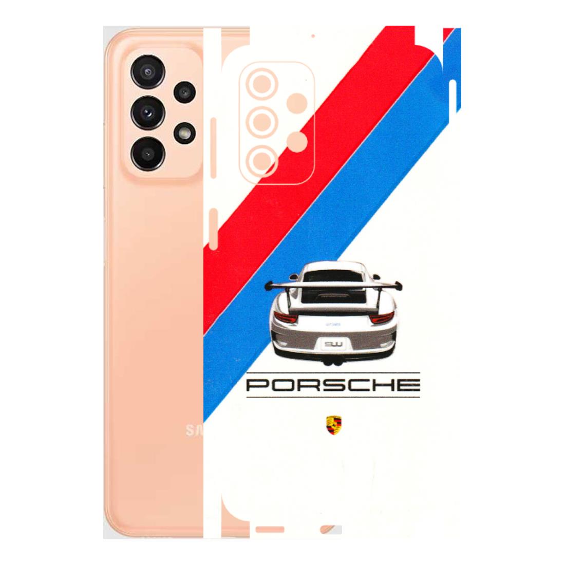 Samsung A/S Series Phone Skins (All Models) - Porche Car Sober Logo - 3D Embossed Finish (L-248) Samsung Galaxy A23 (5G)