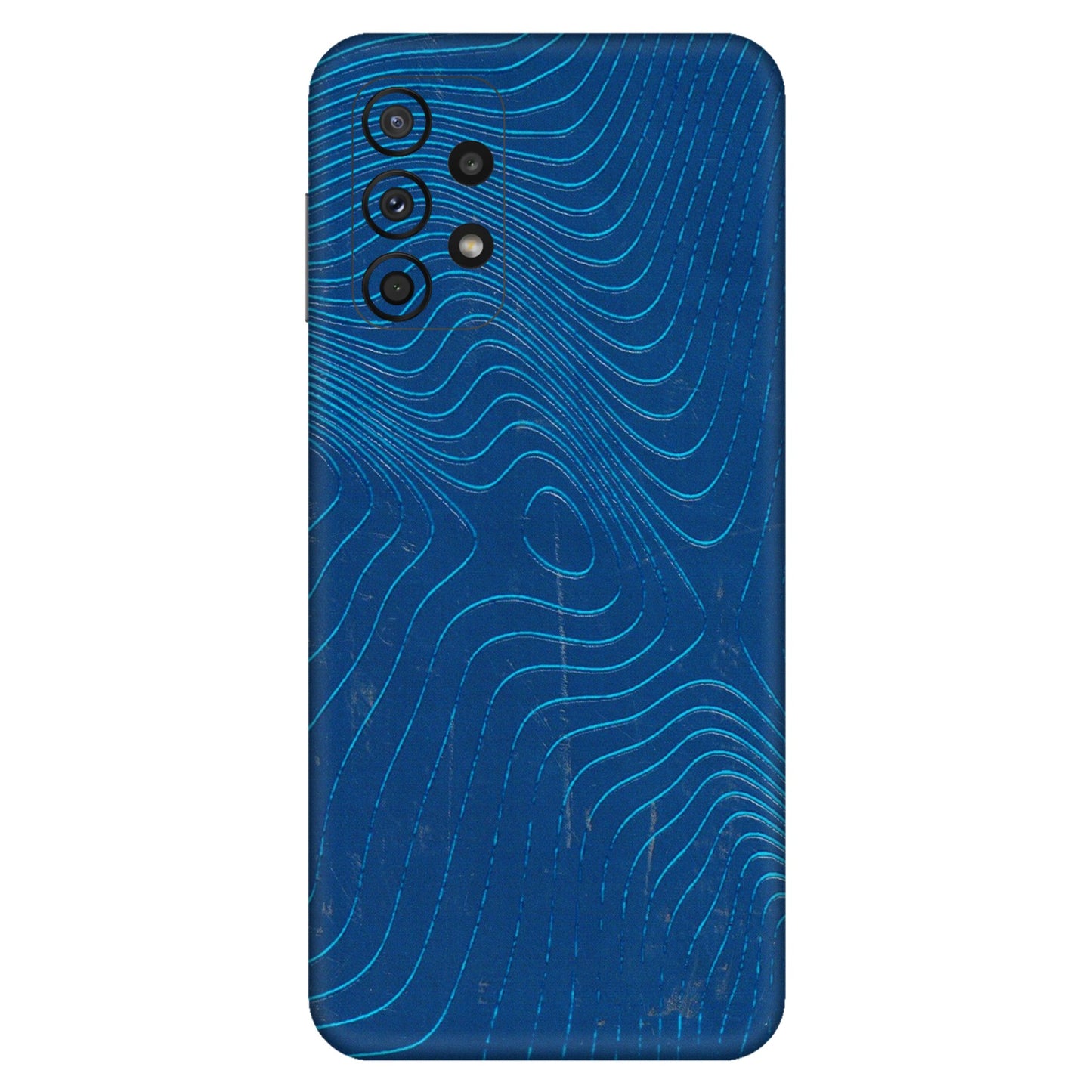 Samsung A/S Series Phone Skins (All Models) - Abstract Blue Line Map - 3D Embossed Finish (L-272) Samsung Galaxy A23 (5G)