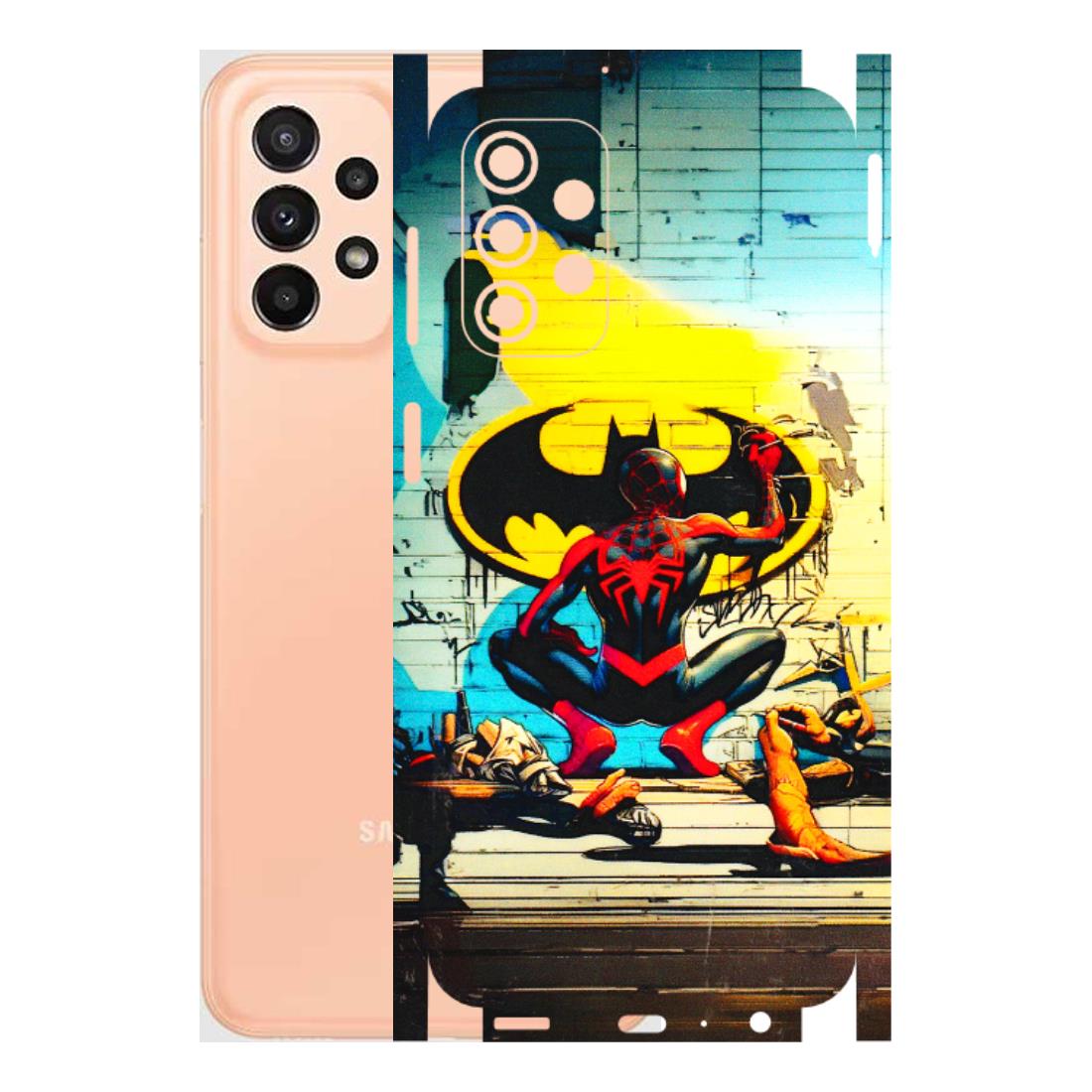 Samsung A/S Series Phone Skins (All Models) - New Spiderman Bat Logo - 3D Embossed Finish (L-309) Samsung Galaxy A23 (5G)