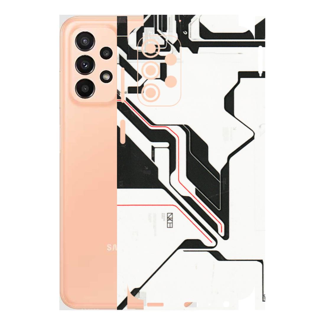 Samsung A/S Series Phone Skins (All Models) - White Techy Logo - 3D Embossed Finish (L-312) Samsung Galaxy A23 (5G)